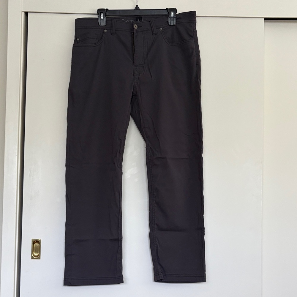 Prana Men's Dark Gray Straight lightweight hiking pants